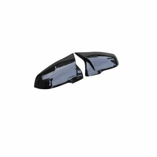 2P Gloss Black OX Horn Rearview Side Door Mirror Cover Trim for BMW X1 2016-2022