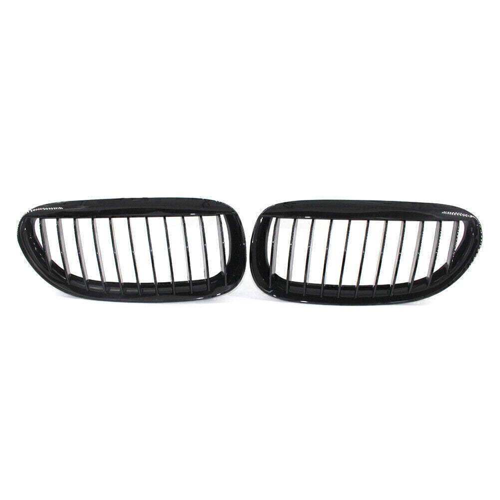 Front Kidney Bumper Grille Fit Gloss Black for BMW E63 Coupe M6 E64 Cabrio M6