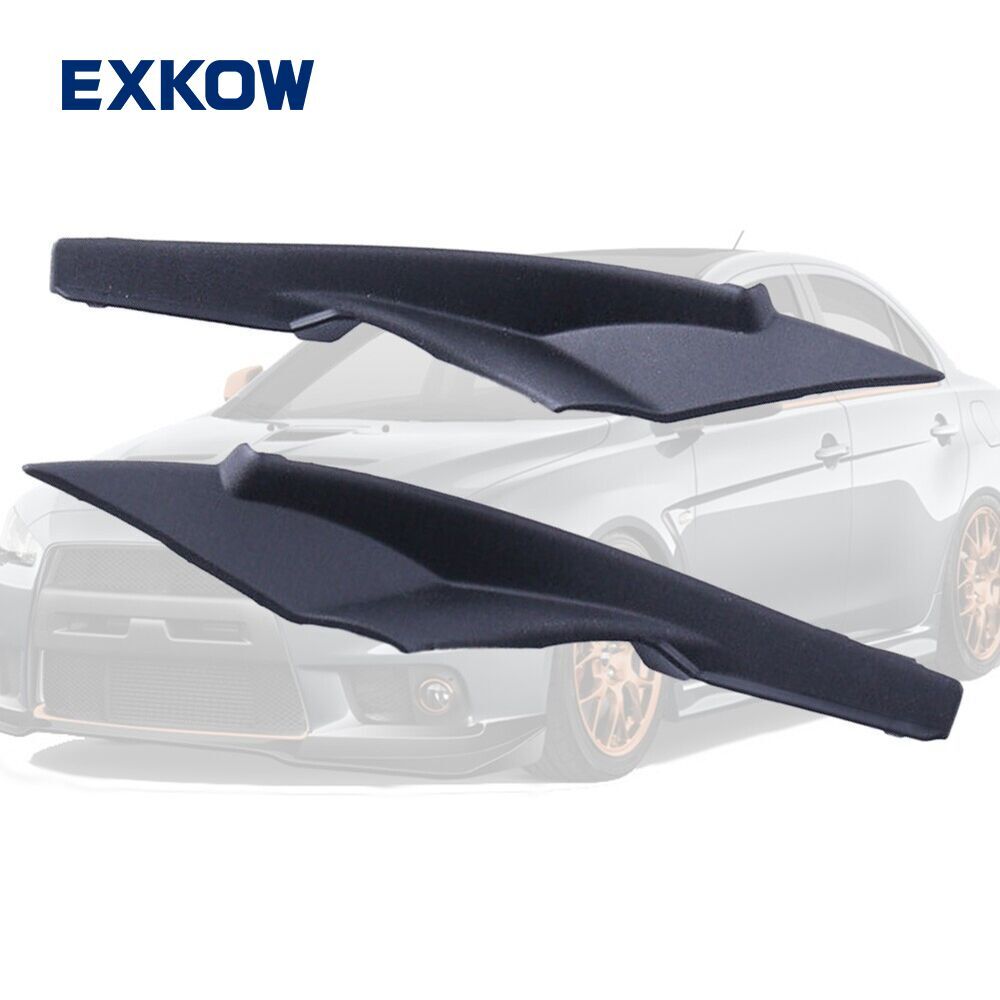 Pair for Mitsubishi Lancer Evo 2008-2017 Front Windshield Cowl Trim Cover Panel