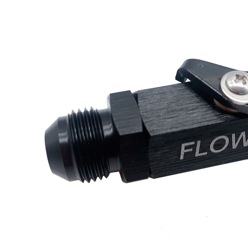 8AN AN8 Shut Off Valve Fitting Black Universal Aluminum