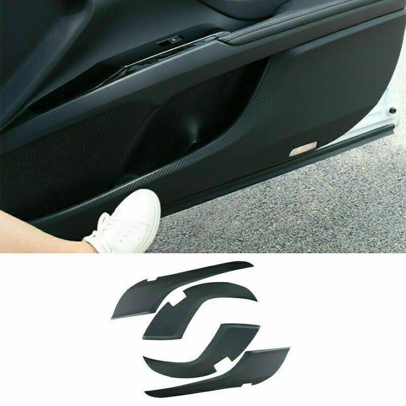 Carbon Fiber Leather Inner Door Anti-Kick Stickers for Toyota for Camry 2018-2023