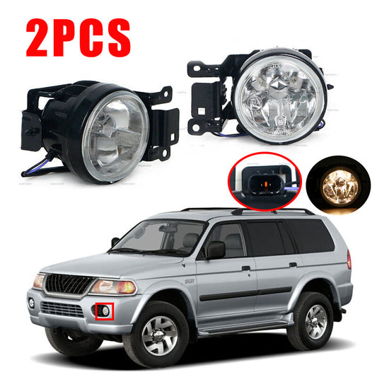 2PC Front Bumper Fog Light 1Pair For 2000-2004 for Mitsubishi Montero Sport