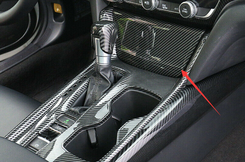 for Honda Accord 2018-2022 Carbon Fiber ABS Console Cigarette Lighter Panel Trim