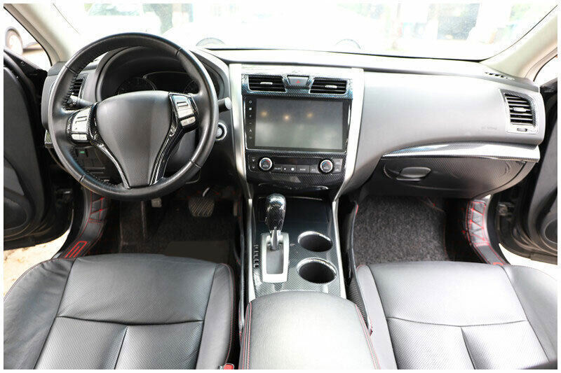 Middle Console Dashboard Strip Trim Fit for Nissan Altima 2013-2018 Carbon Fiber