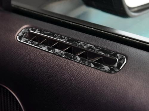 Forged Carbon Fiber Interior Door Air Outlet Vent Cover for Ford for Mustang 2015-22
