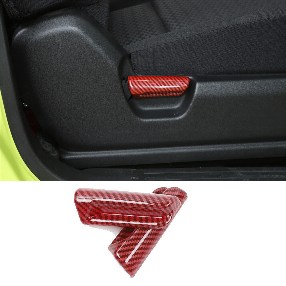 for Seat Back Adjustment Handle Cover Fit for Suzuki for Jimny 2019+ABS Red Carbon Fiber