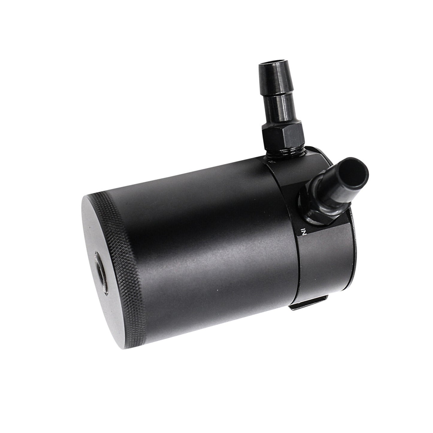 2-Port Oil Catch Can Aluminum Universal Reservoir Tank Compact w/Baffled Black?