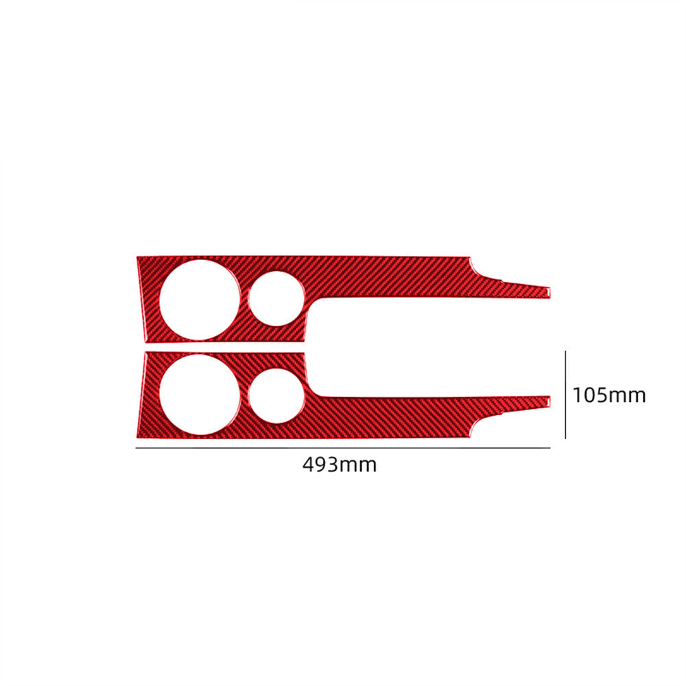 Red Carbon Fiber Center Air Vent Outlet Panel Cover for Ford F-150 FX4 2004-2008
