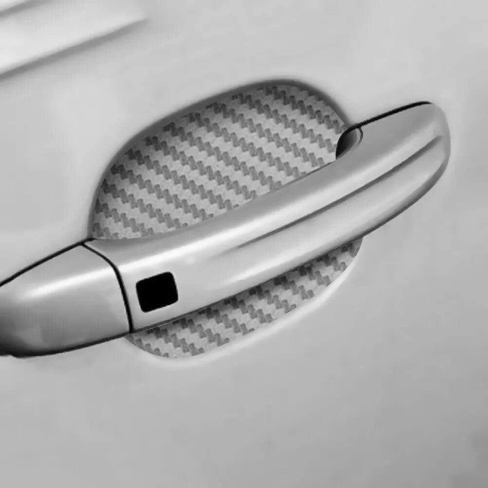 4X Car Carbon Fiber Stickers Door Handle Protector Film Anti Scratch Accessories