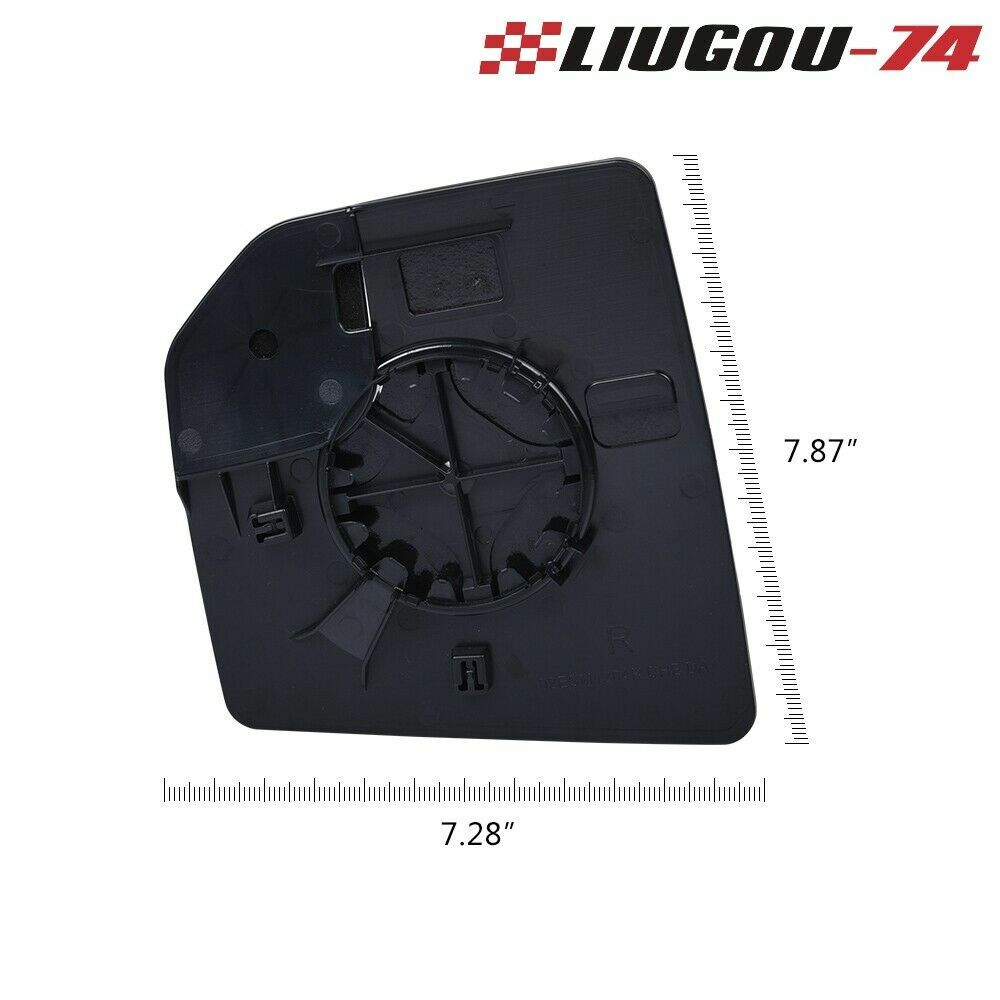 Mirrored glass with spotter, passenger side fits 15-18 for Ford F150 pickup truck, USA.