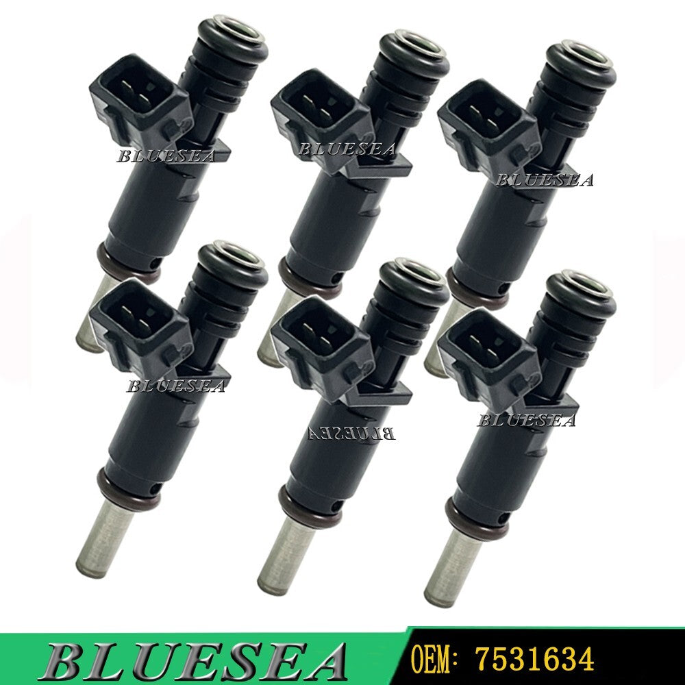 6 PC 7531634 Fuel Injectors for 09-2010 for BMW X3 X5 Z4 328i 528Xi 128i 13537531634