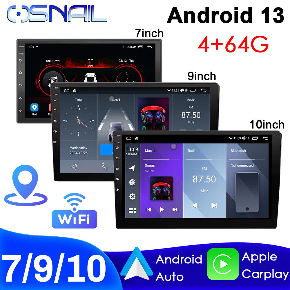 7/9/10 Android Car Stereo Radio CarPlay Universal Multimedia GPS Video Player