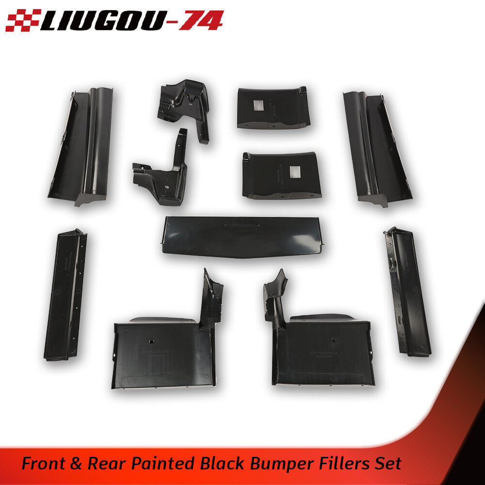 11-piece front and rear black bumper padding kit for Cadillac El Dorado 1979-1985