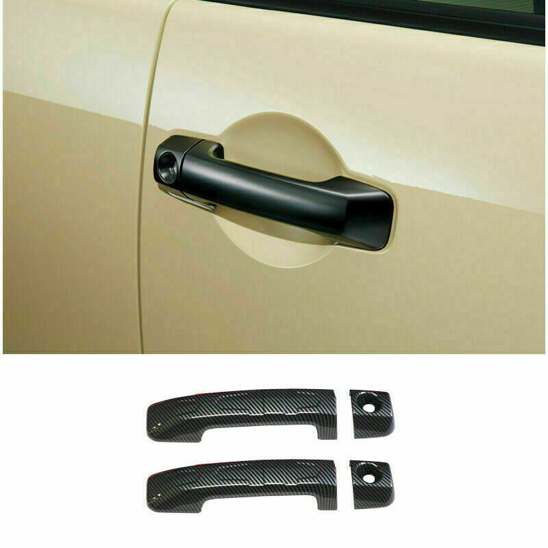 4P Carbon Fiber Look Side Door Handle Cover Trim for Toyota FJ Cruiser 2007-2014