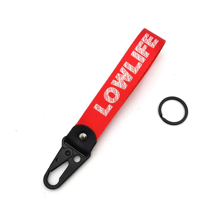 1 car keychain/ring with lanyard, Lowlife red, suitable for Mazda .