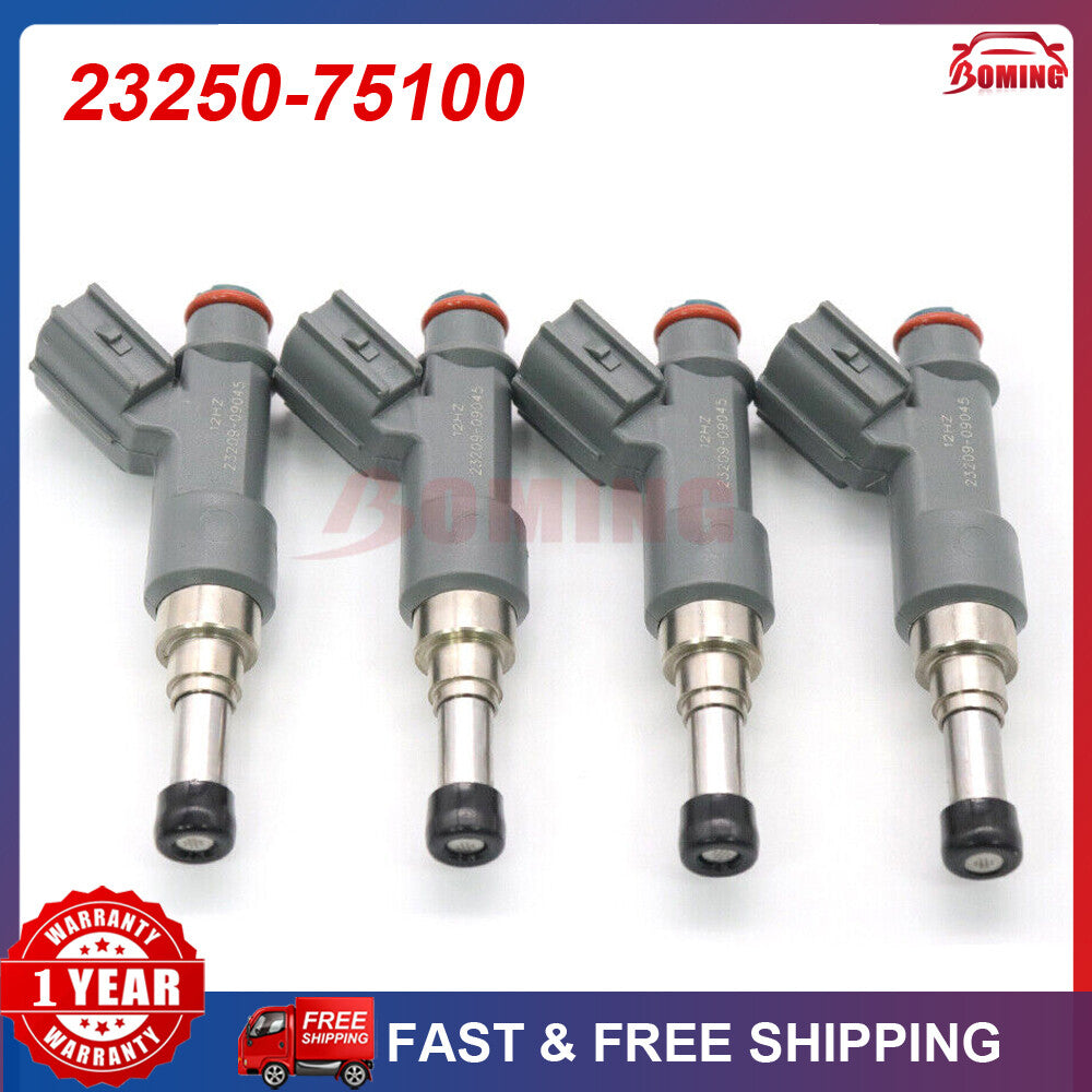 4PCS 23250-75100 for Toyota Tacoma 2.7L 4Runner 05-14 23209-79155 Fuel Injectors
