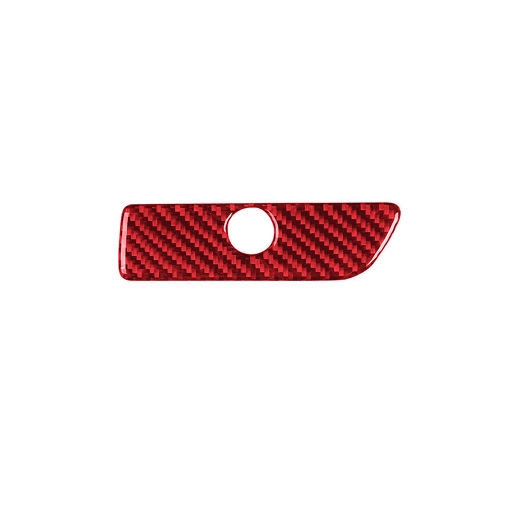 Carbon Fiber Storage Box Handle Panel Trim Cover for Ford Explorer 2011-2014 Red