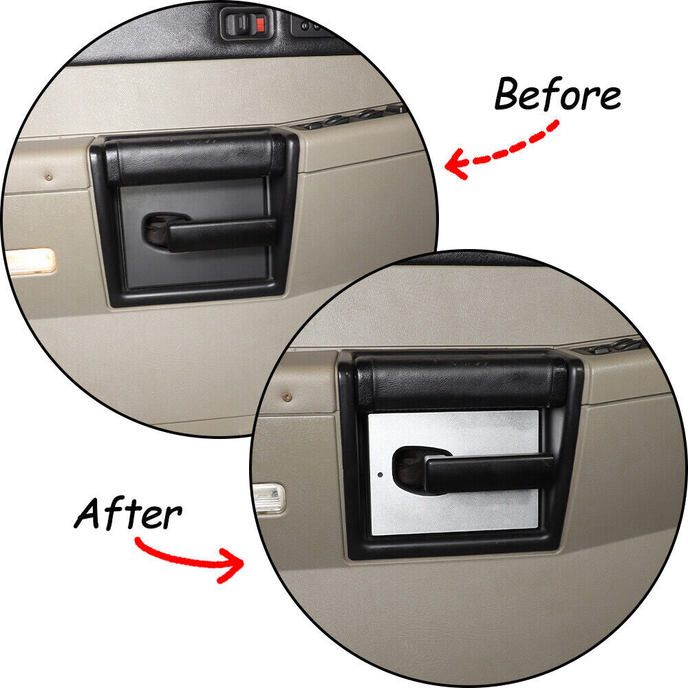 4Pc Silver Alloy Interior Door Handle Bowl Panel Cover For HUMMER H2 2003-2007