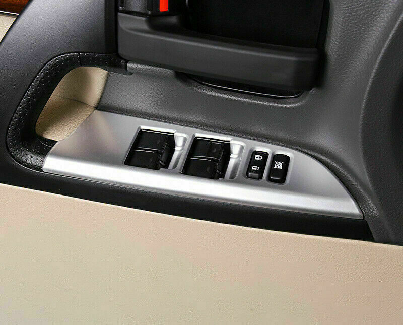 Window lift switch panel Cover trim silver for Toyota for Land Cruiser LC200 2016-21