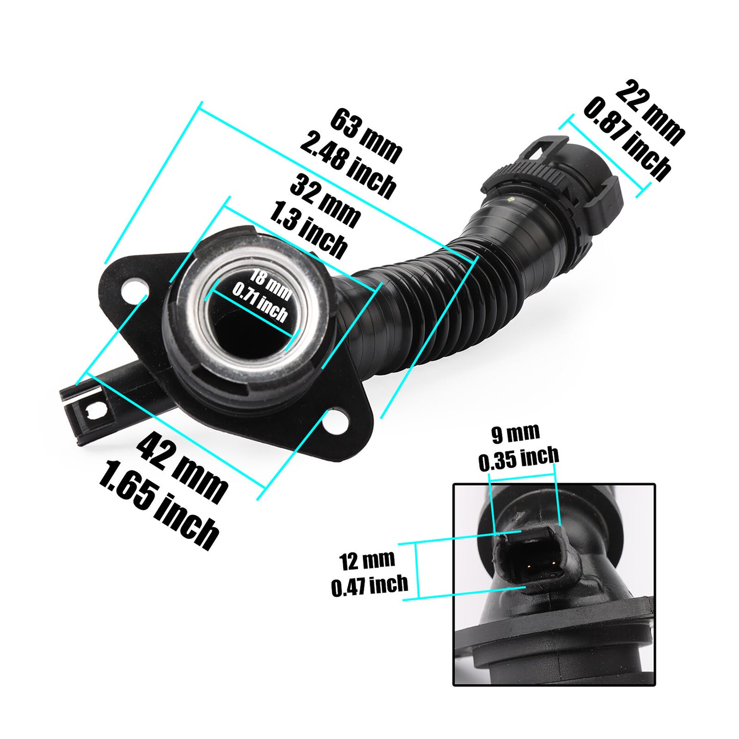 for BMW N55 135I 135IS 335I 535I 640I 535I Crankcase Vent Hose From Valve Cover