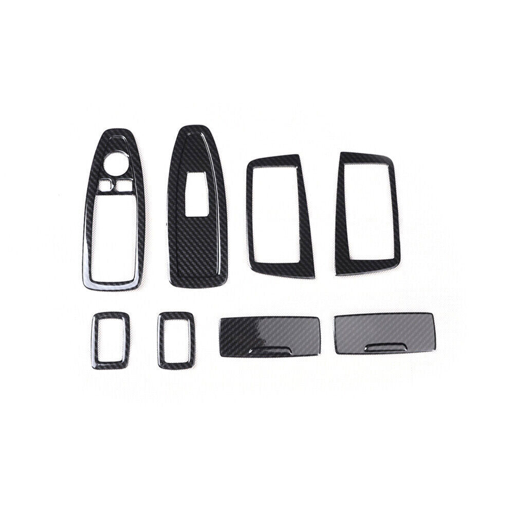 for BMW 3 Series 2014-2018 Carbon Fiber Inner Door Window Lift Switch Cover Trim