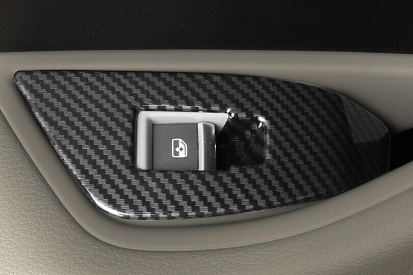 for Audi A4 A5 2017-2024 ABS Carbon Fiber Window Lift Panel Switch Cover Trim 4P