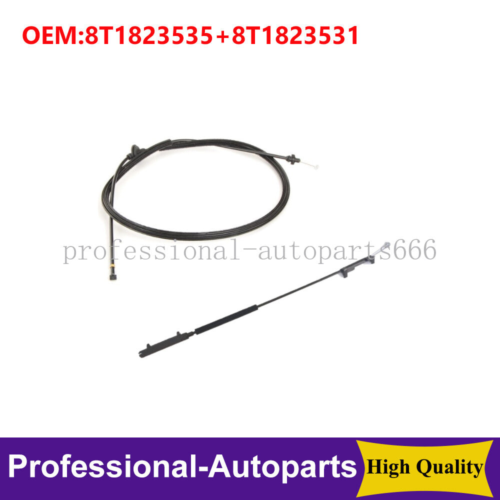 2-piece rear cover + front cover latch release cable set for Audi A4, A5, S4, S5 08-17