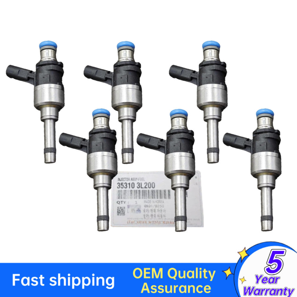 Set(6) Fuel injector For 2017-2020 for Kia Cadenza Sedona Sorento 3.3L for Hyundai x6