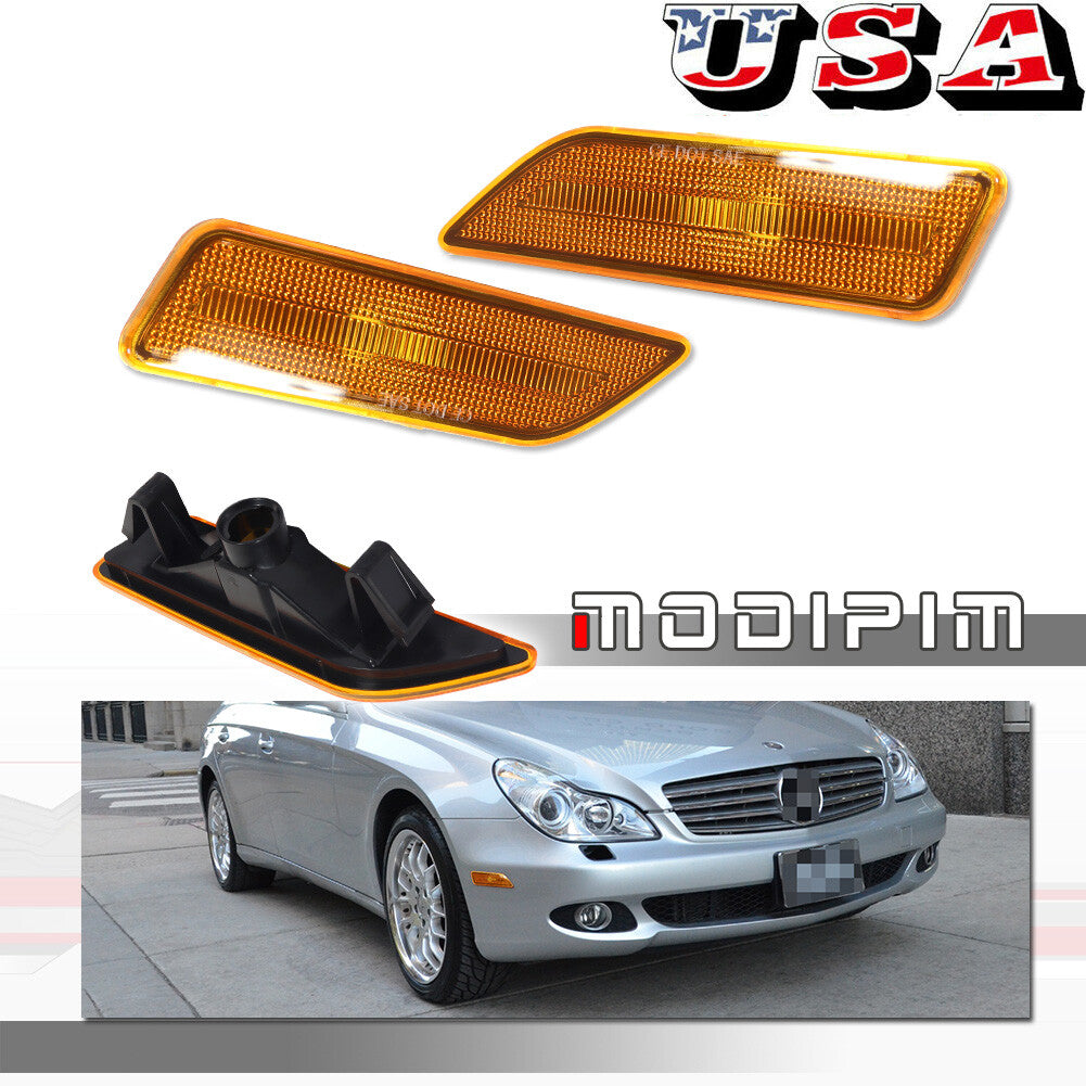 Applicable to 2011 for Mercedes-Benz W219 CLS500 CLS550 Amber Front Side Marker Lights (Lenes)