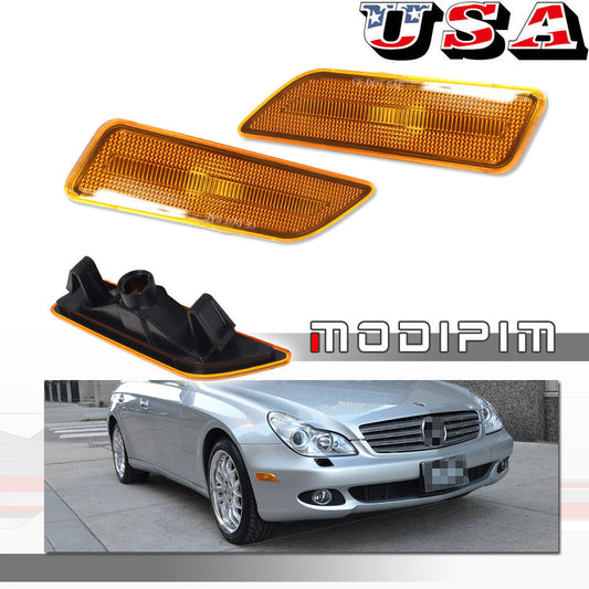 Applicable to 2011 for Mercedes-Benz W219 CLS500 CLS550 Amber Front Side Marker Lights (Lenes)