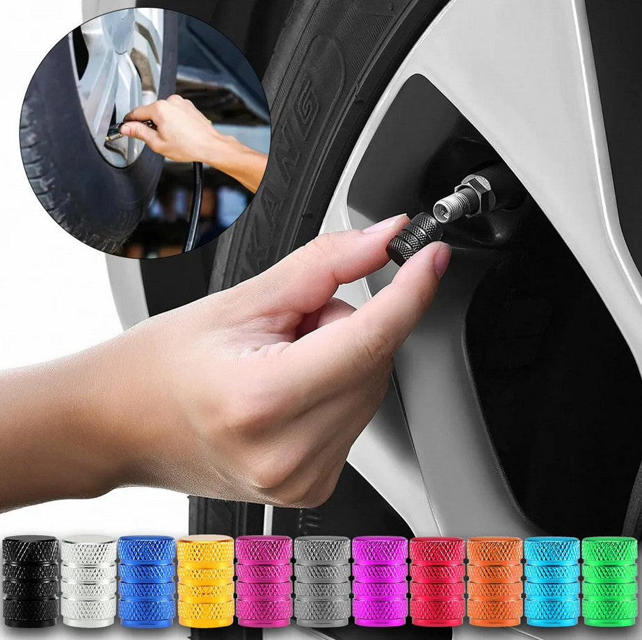 4-piece car tire valve cover rod air dust cover dustproof black rocket for Mazda and for Kia