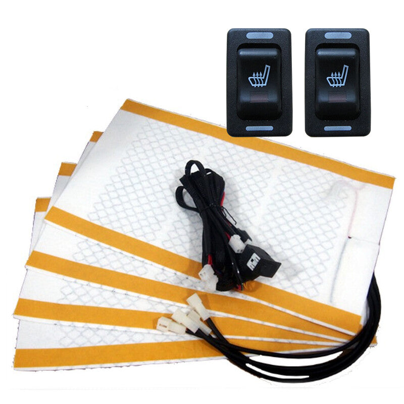 Universal Carbon Fiber Seats Heated for Seat Heater Kit Car Cushion DC 12V New