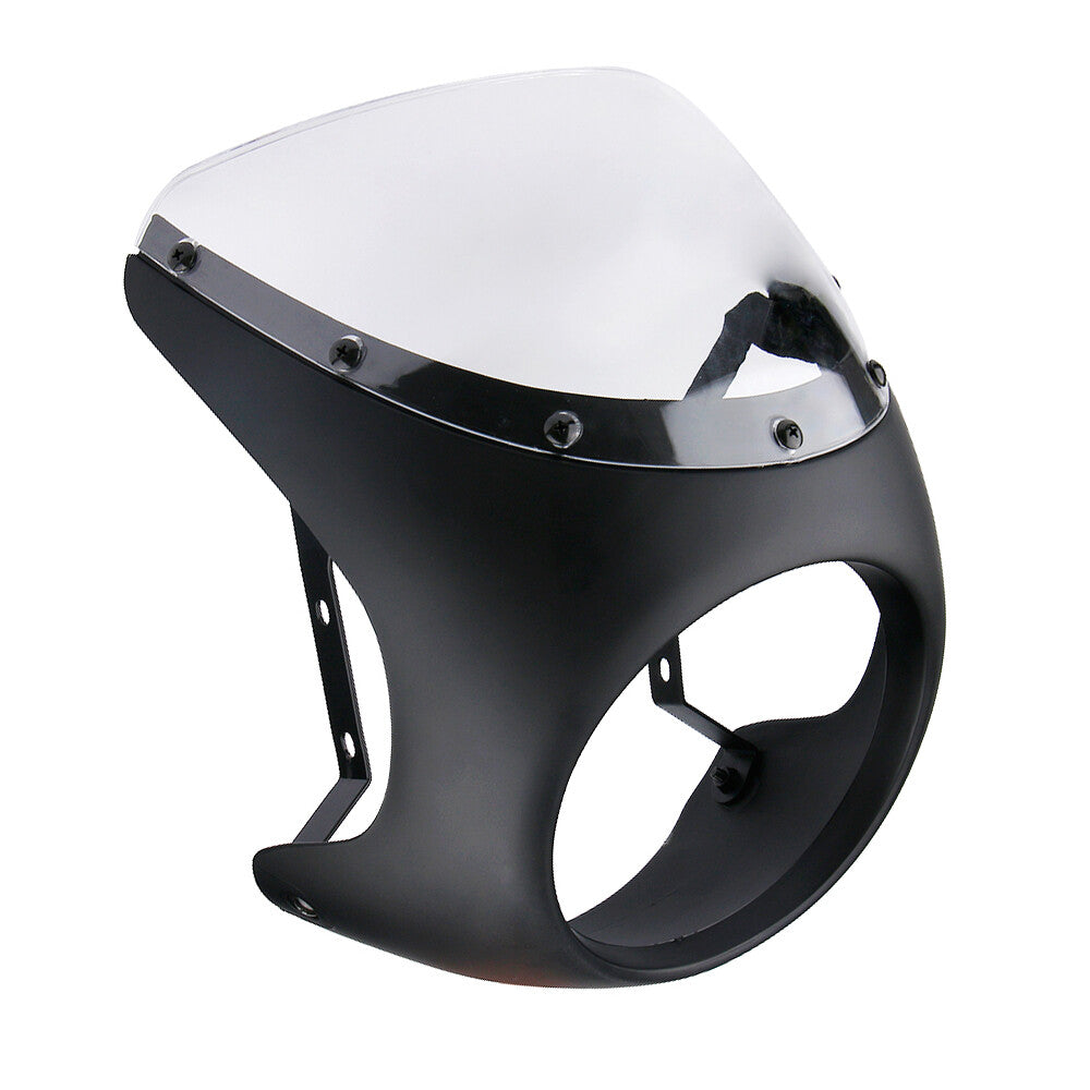 7-inch motorcycle headlight, handlebar pad, black rearview mirror, windshield suitable for Cafe Racer