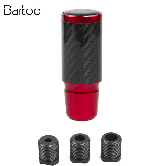 Red 6 Speed Carbon Fiber Auto Manual Gear Stick Lever Car Shift Knob Universal