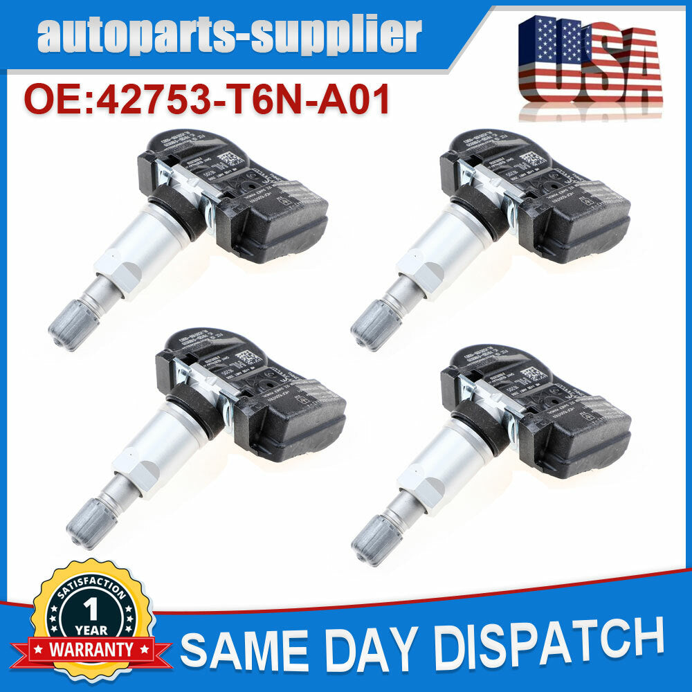 4PCS 42753-T6N-A01 Tire Pressure Sensor TPMS for Honda Odyssey for Acura 433MHz