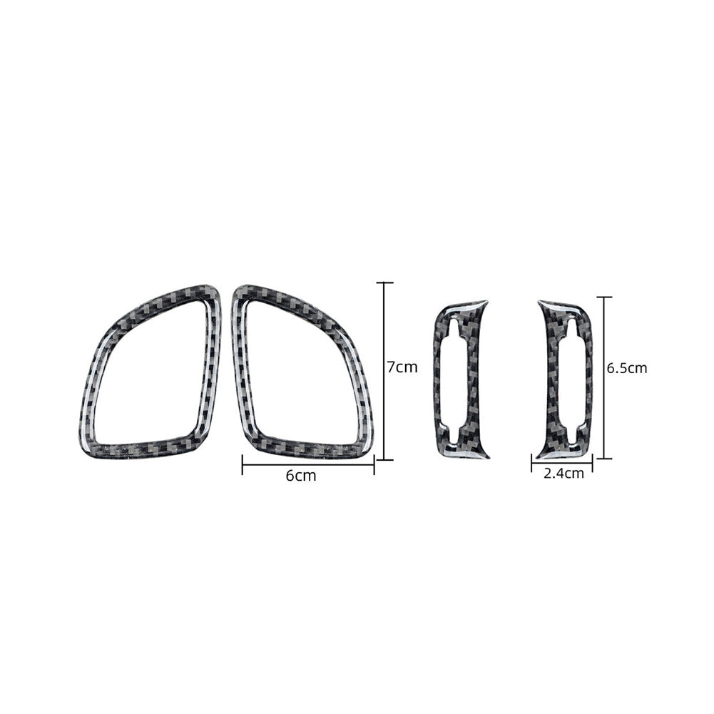 4Pcs Carbon Fiber Air Conditioning Vent Cover Trim for Subaru Forester 2009-2013