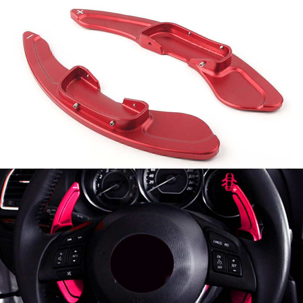 Red Steering Wheel Shift Paddle Shifter for Mazda Atenza 2014-2018 / Axela 14-18