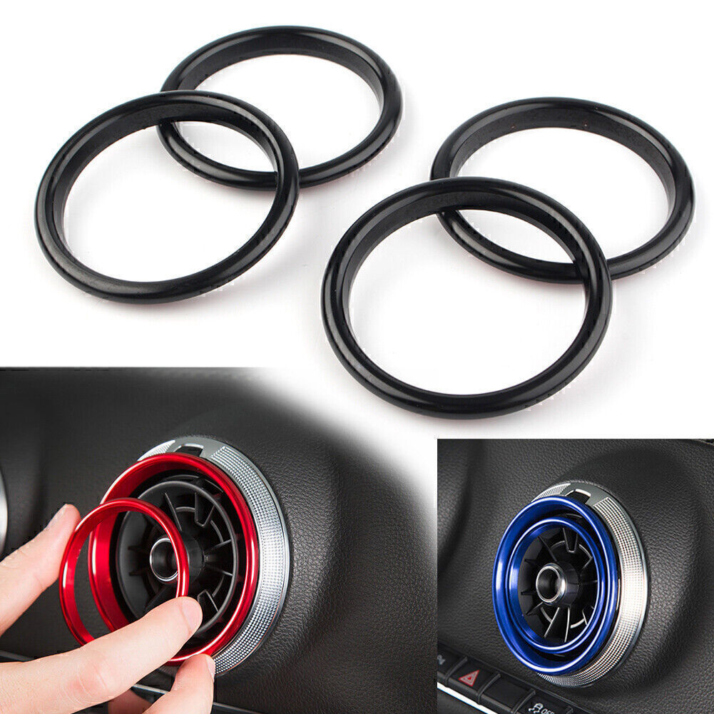 for Audi A3/S3 Q2L 8V 2012-2019 4x Car Air Vent Cover Ring Decoration Trim