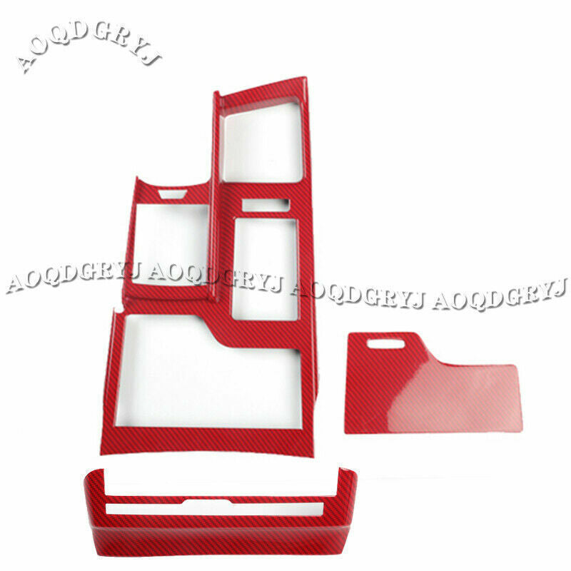 for Lexus ES350/300h/250 2019-22 Red Carbon Fiber Gear Shift Panel Cover Trim 3x