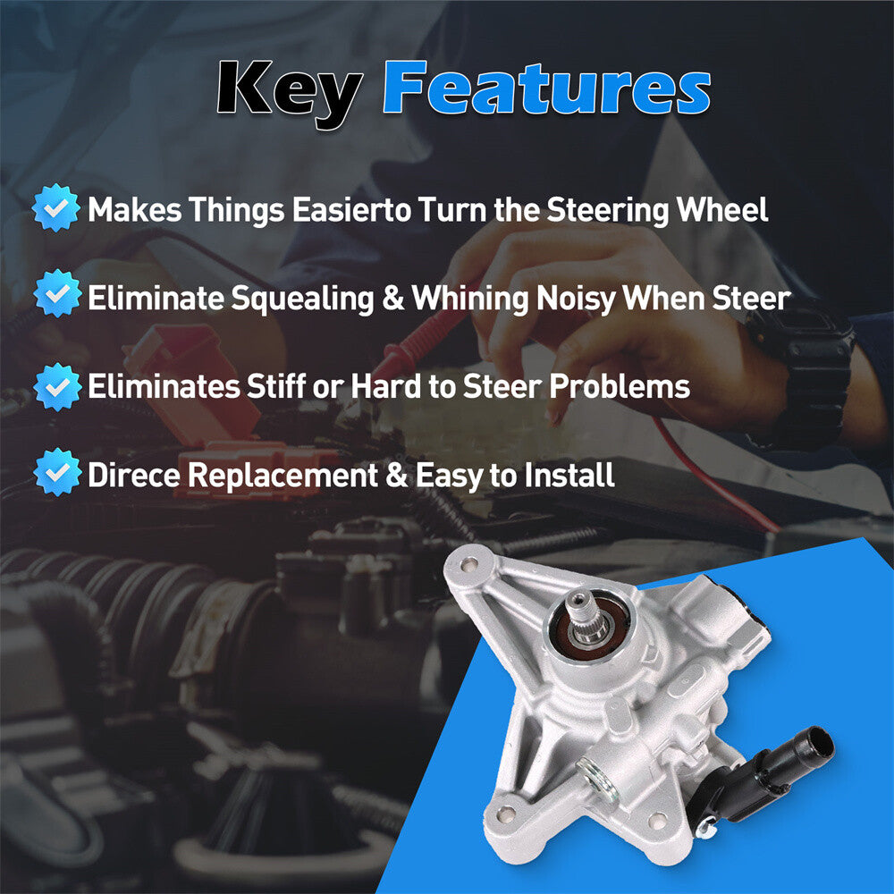 Power Steering Pump For 2011-2017 for Honda Odyssey Pilot Ridgeline 3.5L V6 96-665