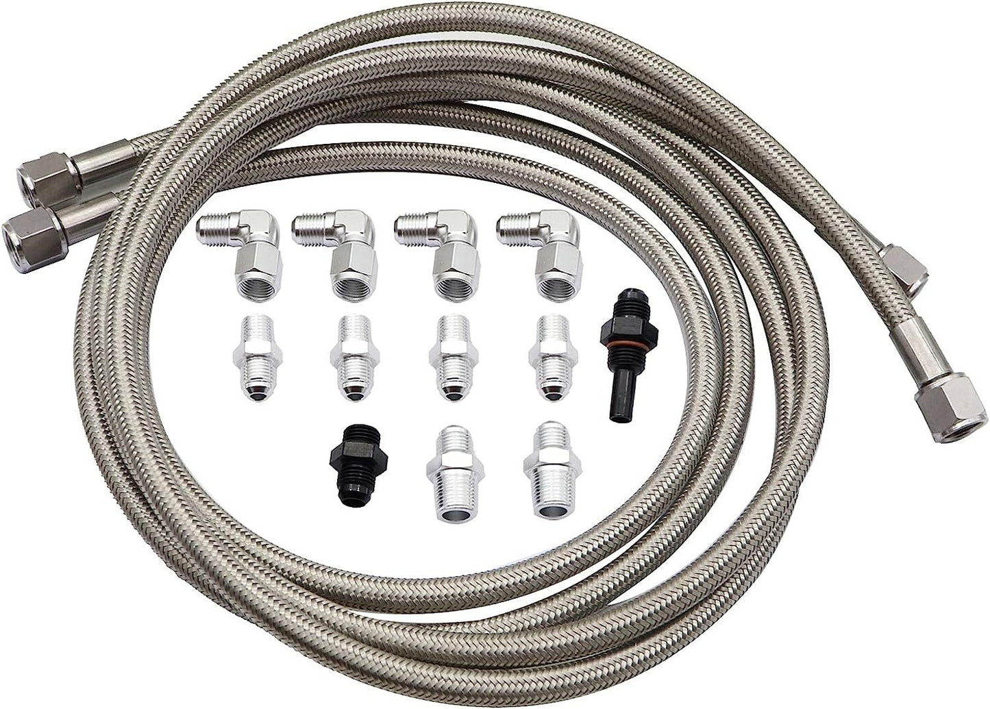 New 70-inch flexible SS braided transmission cooler hose cable for GM for Chevrolet 4L80E