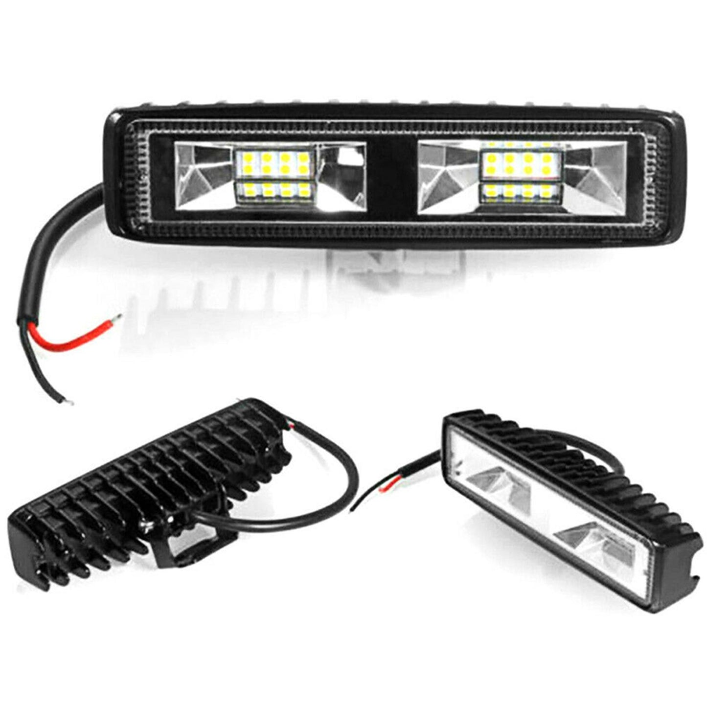 12-24V 16 LED Flood Work Light Bar for SUV Off Road Car Roof Driving Fog Lamp