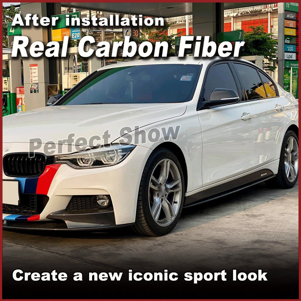 for BMW F30 320i 328i 340i M Sport 2012-18 Real Carbon Side Skirt Extension Lip