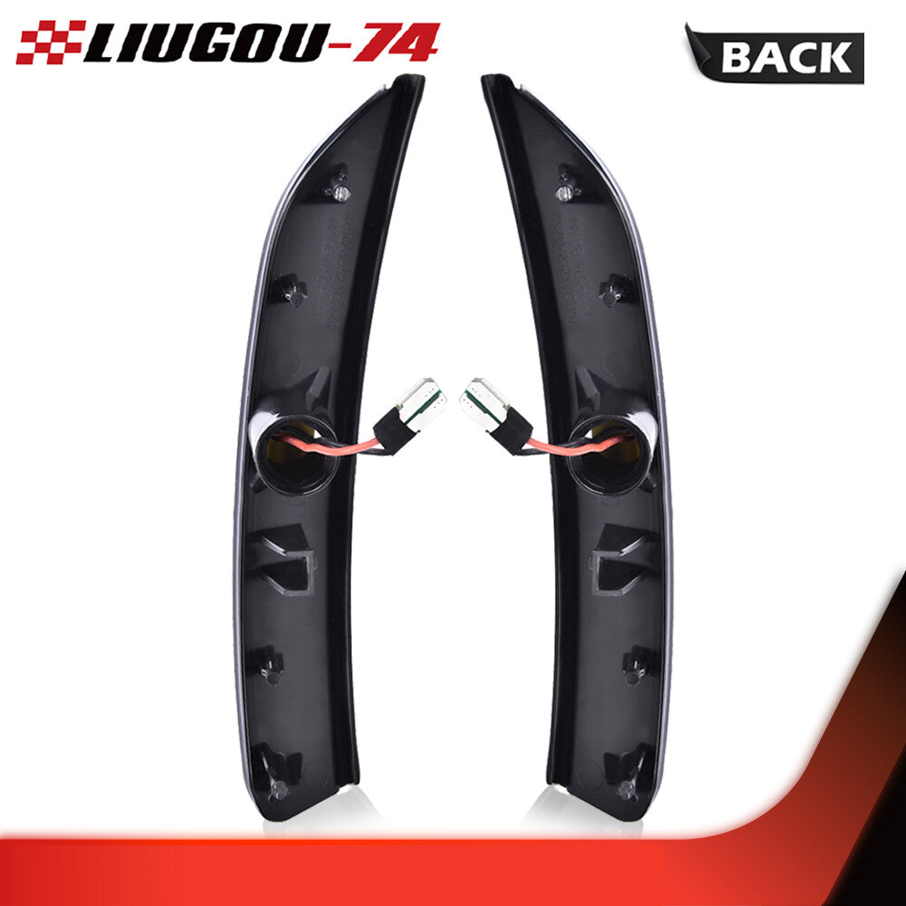Suitable for 2015, 2016, and 2017 for Chrysler 200 Amber LED Side Marker Light Smoked Lens (2-piece set)