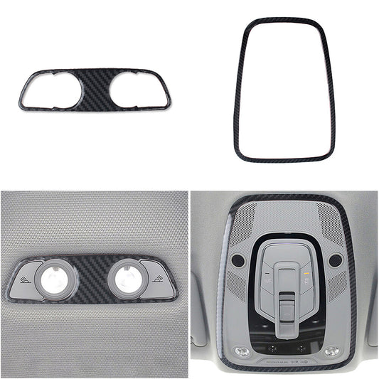 for Audi for A4 B9 2017-2018 Carbon Fiber Reading Light Frame Decorative Cover Trim