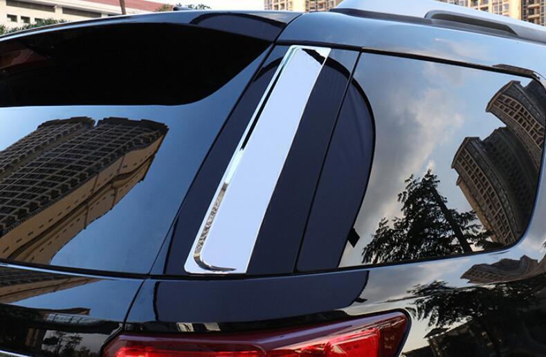 2PC Chrome Rear Wing Side Spoiler Moulding Cover Trim for Ford Explorer 16-2019