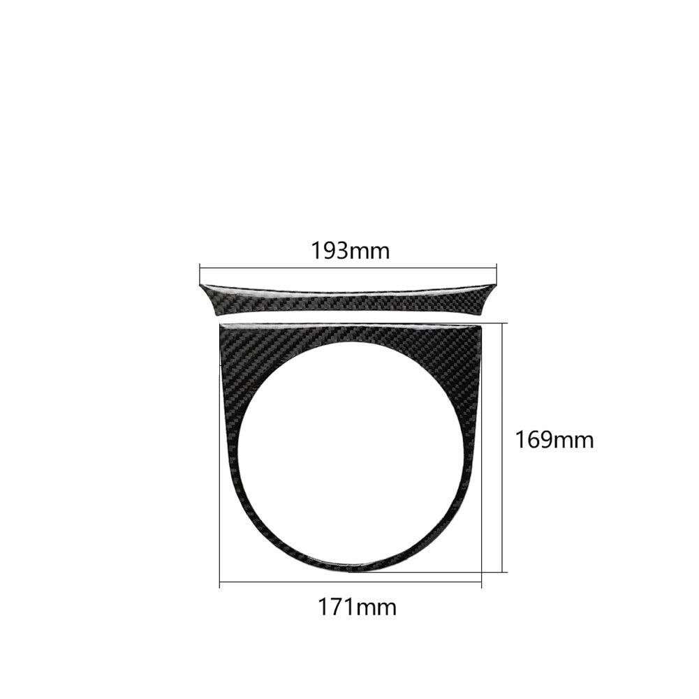 2Pcs Carbon Fiber Gear Shift Panel Frame Cover Trim for Nissan 350Z 2003-2009
