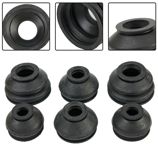 6 Pcs Rubber Tie Rod End Ball Joint Dust Boots Dust Cover Boot-Gaiters
