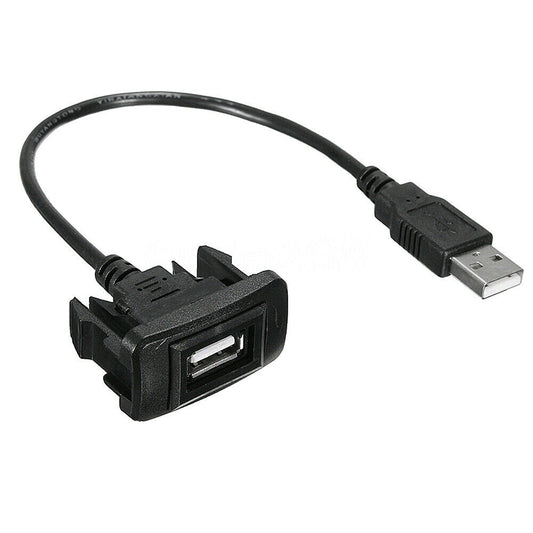 for Charger Adapter Cable USB Port Cable Adapter Cord Wire Fits for Toyota for Corolla Black
