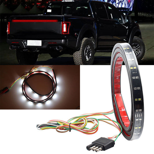 60 DOUBLE Row LED Teuck Tailgate Light Bar Strip Sequential Turn Signal Reverse